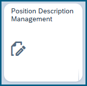 PDM Position Description Management tile