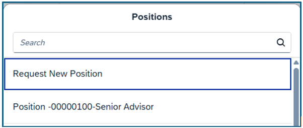 Request New Position