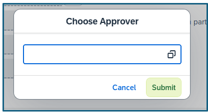 For reclassification choose approver from dropdown