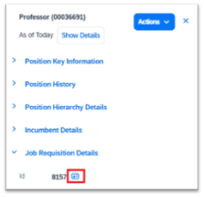 Business Card Icon next to ID
