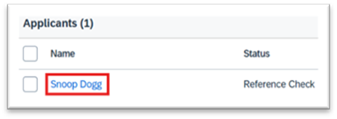 Reference Check Select Applicant