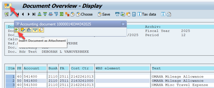 JE Insert Document as Attachment